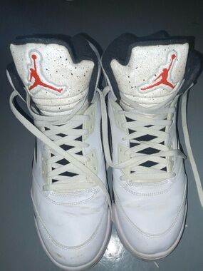 Nike Air Jordan Retro 5 Poison Green White Basketball Shoes Size 14